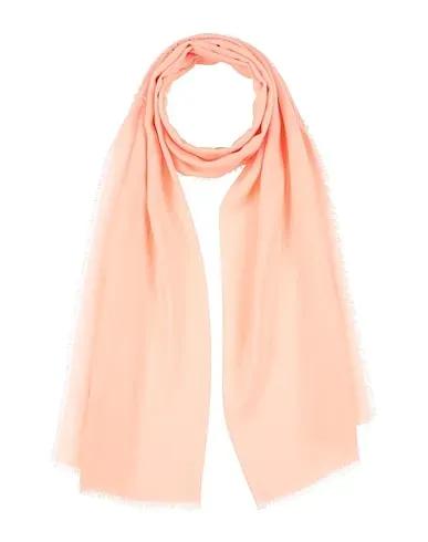 Salmon pink Plain weave Scarves and foulards