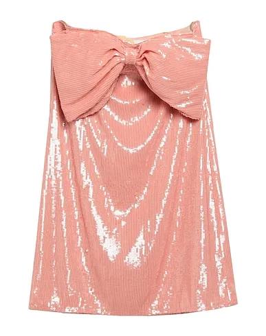 Rose gold Plain weave Sequin dress