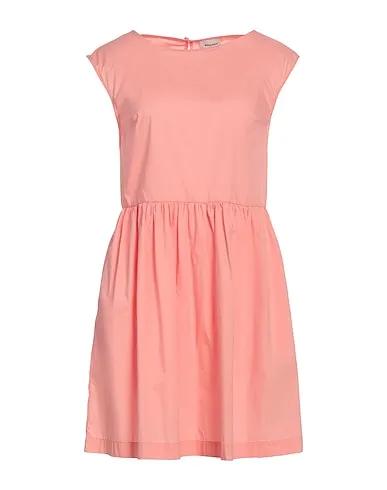 Salmon pink Plain weave Short dress