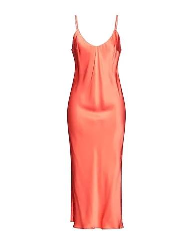 Salmon pink Satin Long dress
