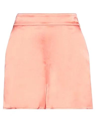 Salmon pink Satin Shorts & Bermuda