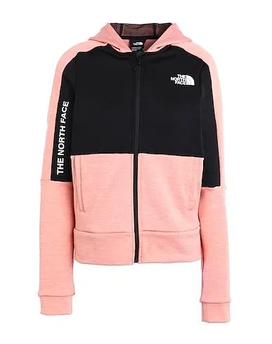 Salmon pink Sweatshirt Hooded sweatshirt W MA FZ FLEECE 