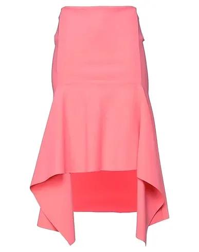 Salmon pink Synthetic fabric Midi skirt