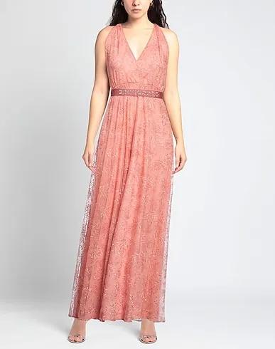 Salmon pink Tulle Long dress