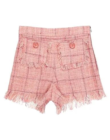 Salmon pink Tweed Shorts & Bermuda