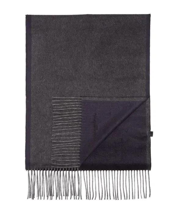 Salvatore Double Face Fringed Silk Scarf