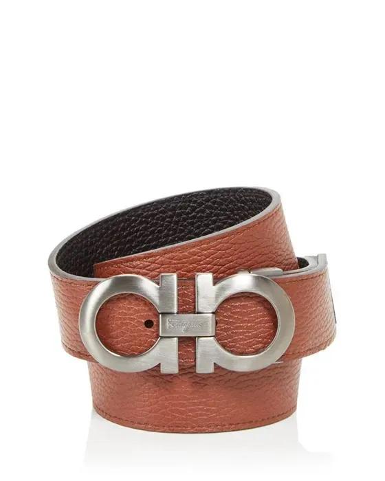 Salvatore Men's Double Gancini Leather Reversible Belt  