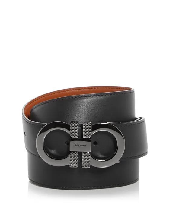 Salvatore Men's Double Gancini Reversible Leather Belt