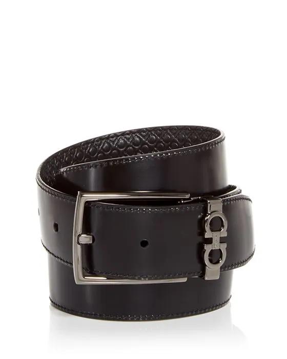 Salvatore Men's Gancini Embossed Reversible Leather Belt
