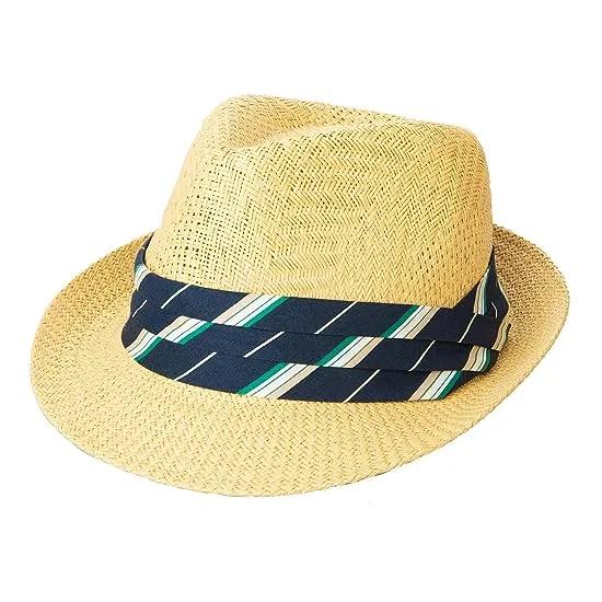San Diego Hat Company Fedora w/ Pleated Striped Trim