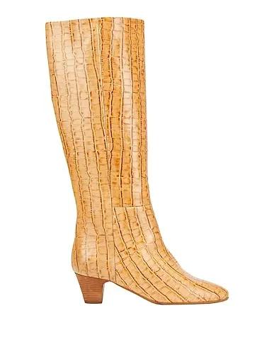 Sand Boots CROC PRINTED LEATHER ALMOND-TOE HIGH BOOT
