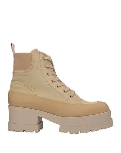 Sand Canvas Ankle boot