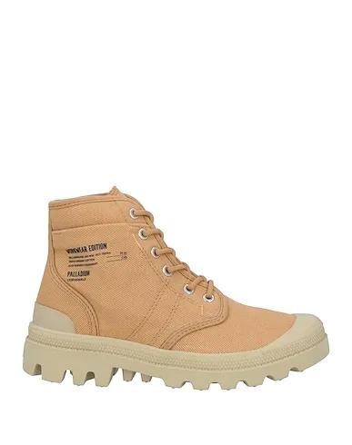 Sand Canvas Ankle boot