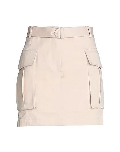 Sand Cotton twill Mini skirt