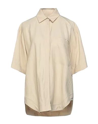 Sand Cotton twill Solid color shirts & blouses
