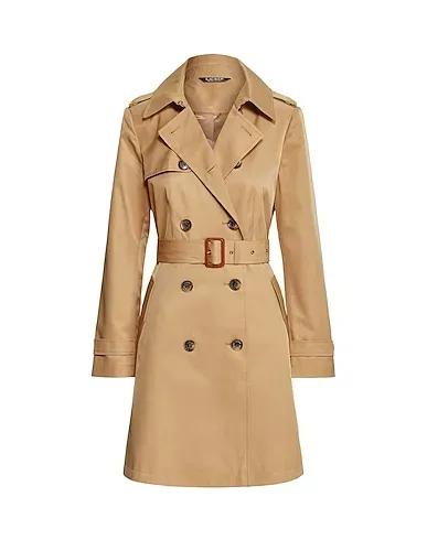 Sand Double breasted pea coat WATER-REPELLENT TRENCH COAT
