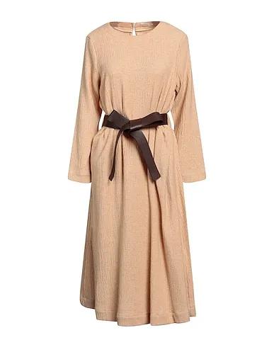 Sand Flannel Midi dress