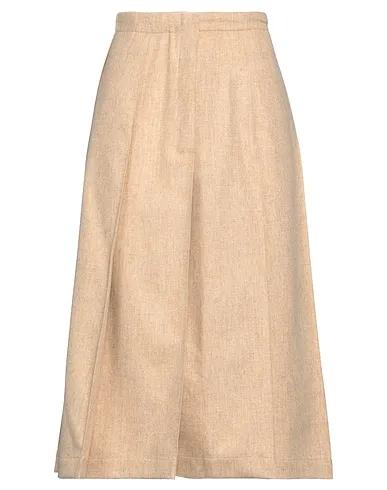 Sand Flannel Midi skirt