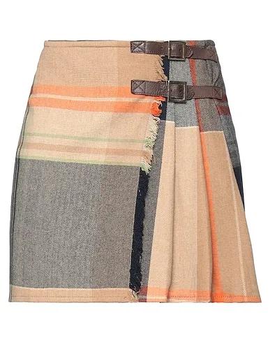Sand Flannel Mini skirt