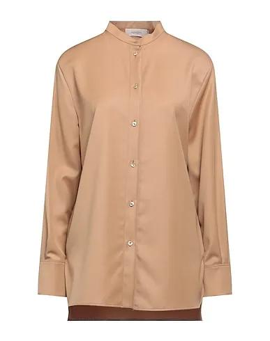 Sand Flannel Solid color shirts & blouses