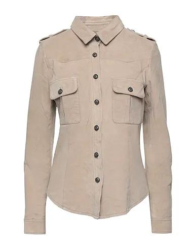 Sand Leather Solid color shirts & blouses