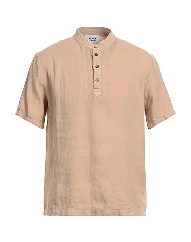 Sand Plain weave Linen shirt