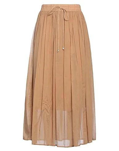 Sand Plain weave Maxi Skirts