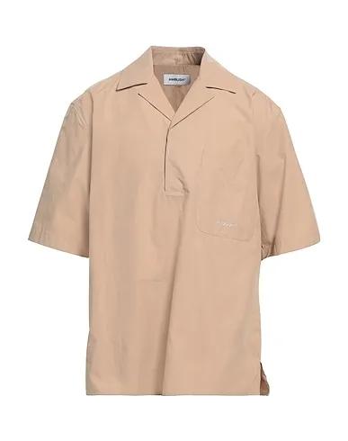 Sand Plain weave Solid color shirt