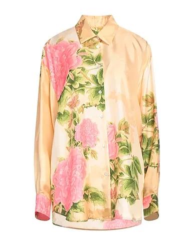 Sand Satin Floral shirts & blouses