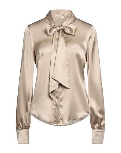Sand Satin Shirts & blouses with bow