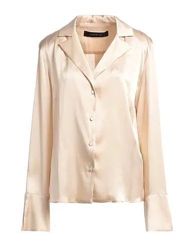 Sand Satin Solid color shirts & blouses