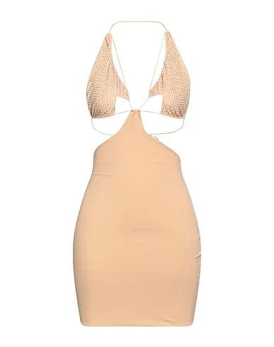Sand Synthetic fabric Elegant dress