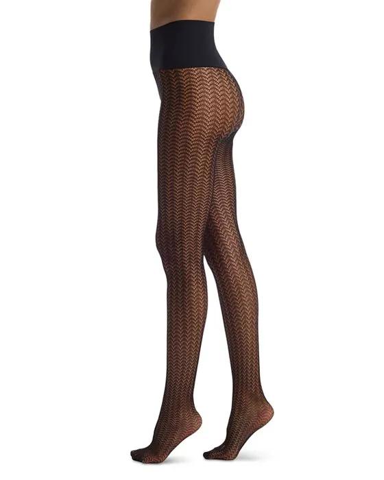 Scalloped Net Tights