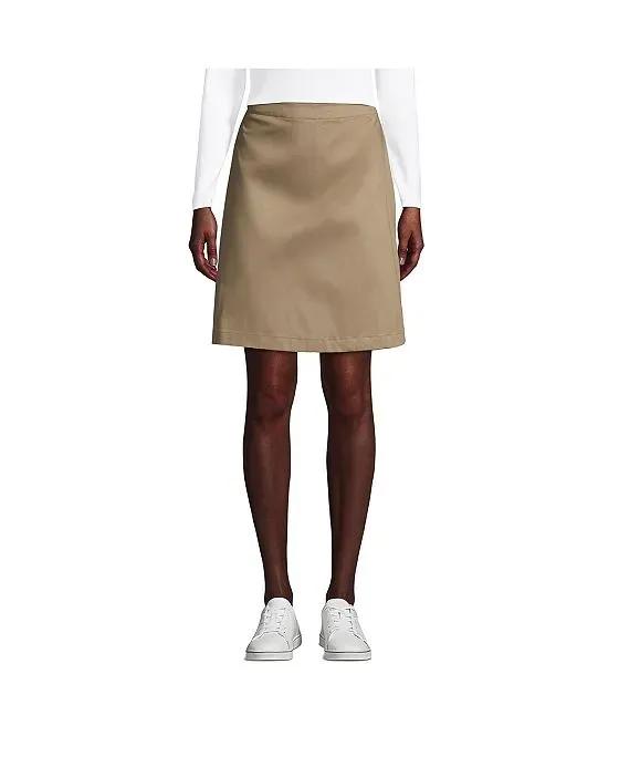 School Uniform Women's Blend Chino Skort Above Knee