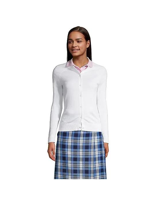 School Uniform Women's Cotton Modal Cardigan Sweater