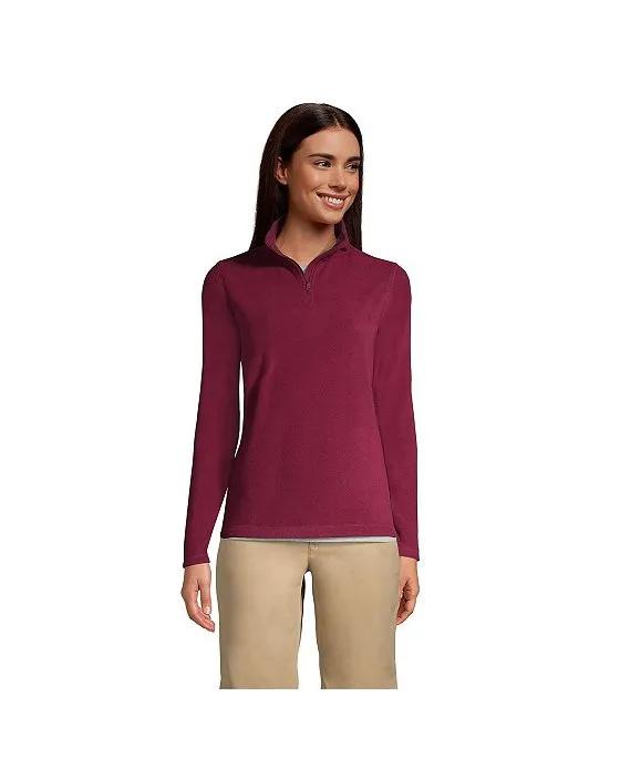 School Uniform Women's Lightweight Fleece Quarter Zip Pullover