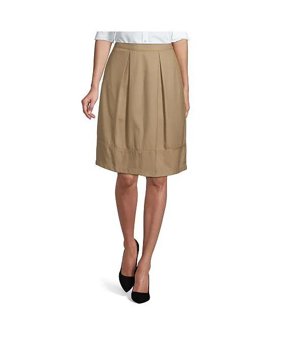 School Uniform Women's Pleated Skort Top of Knee