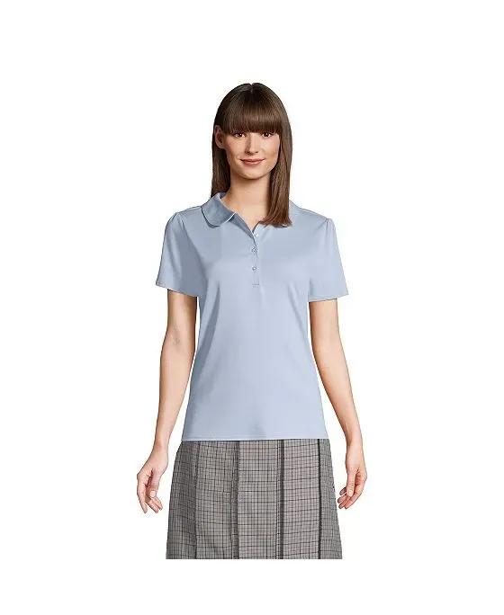 School Uniform Women's Short Sleeve Peter Pan Collar Polo Shirt