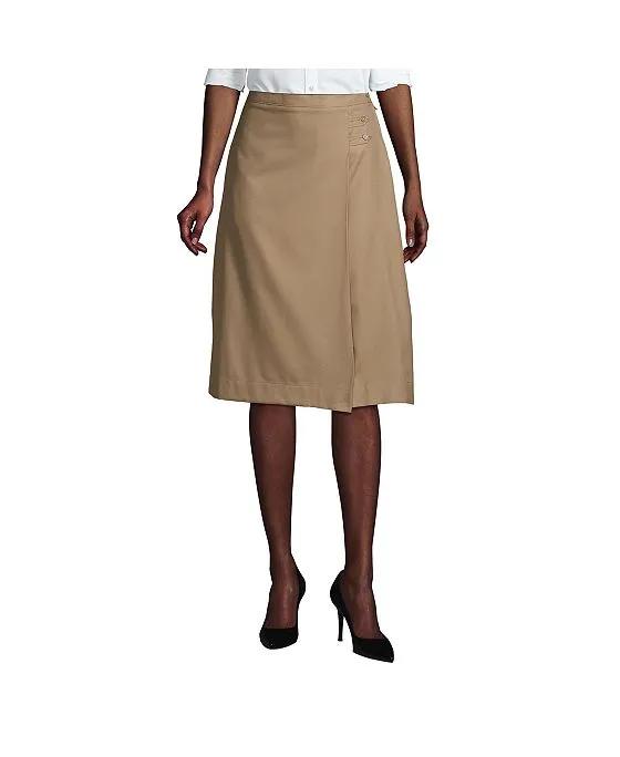 School Uniform Women's Solid A-line Skirt Below the Knee