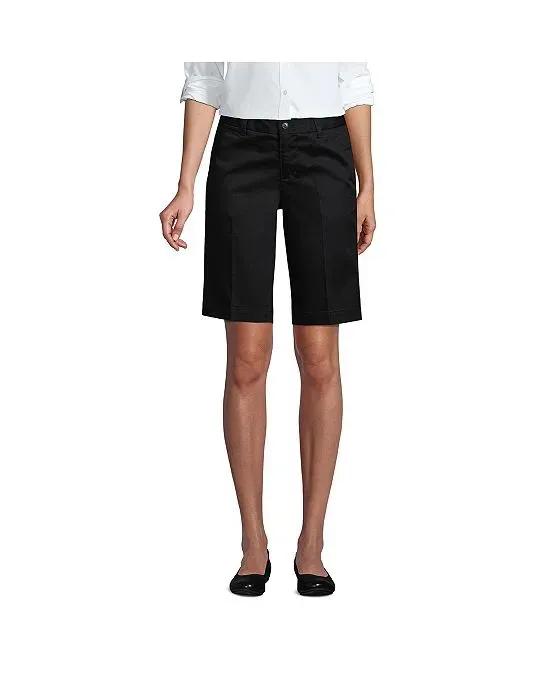 School Uniform Women's Tall Plain Front Blend Chino Shorts