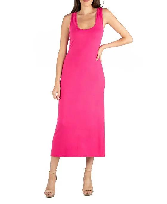 Scoop Neck Maxi Dress with Racerback Detail