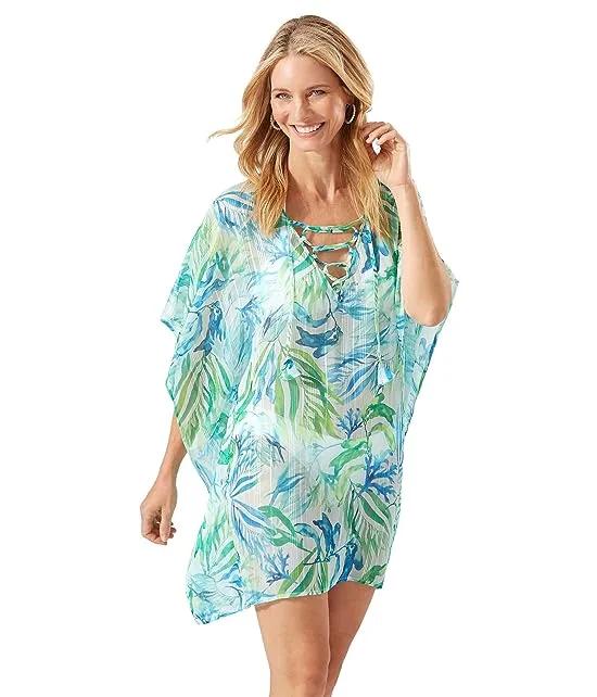 Sea Fronds Lace-Up Tunic