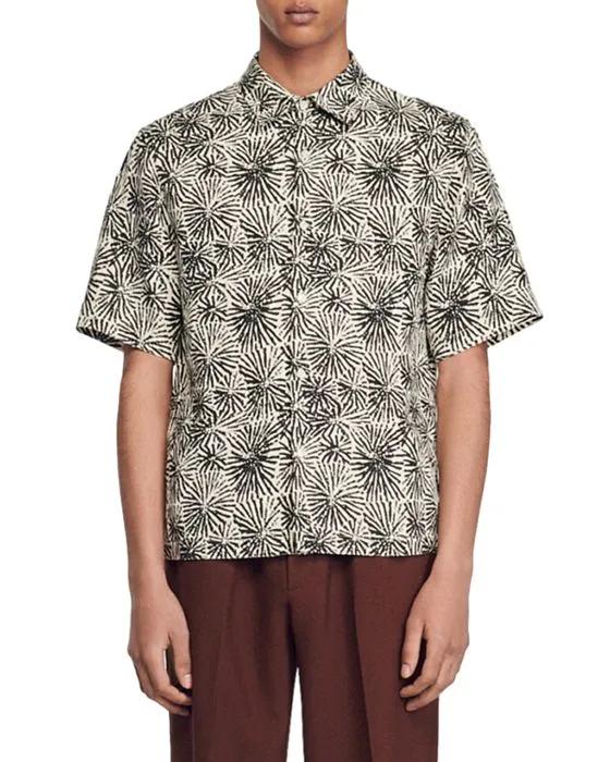 Sea Urchin Print Short Sleeve Shirt