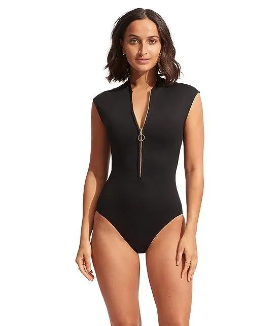 Seafolly Collective Zip Front One-Piece