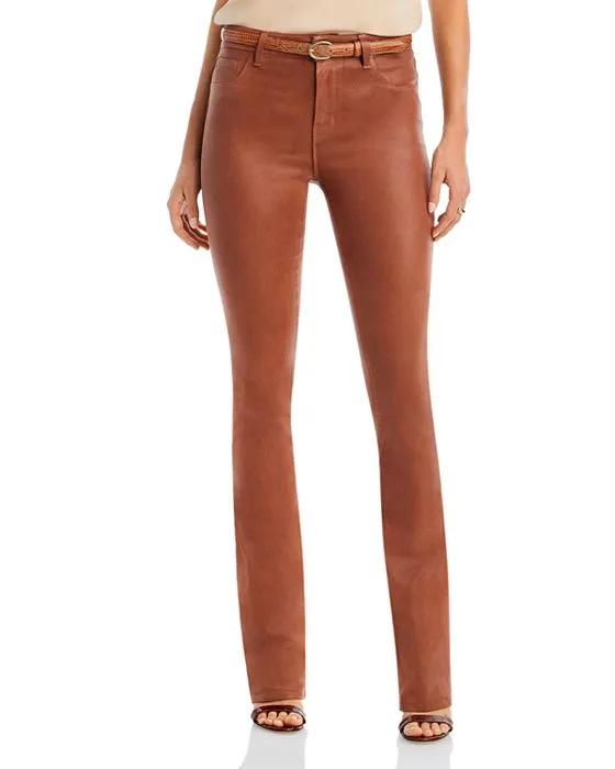 Selma High Rise Sleek Baby Bootcut Jeans in Fawn Coated