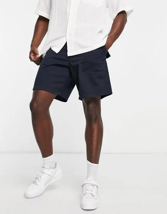 Sepel patch twill shorts in navy