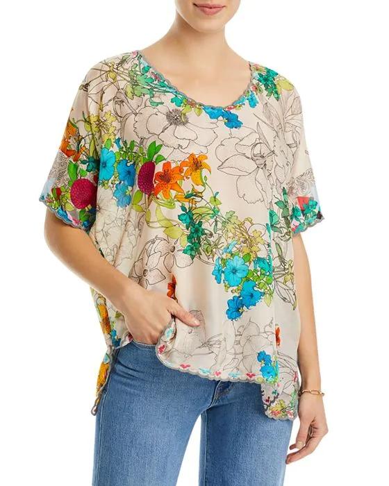 Sequence Halsey Printed Silk Top