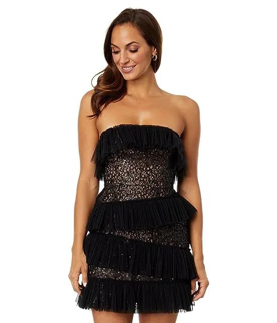 Sequin Lace & Pleated Iba Tulle