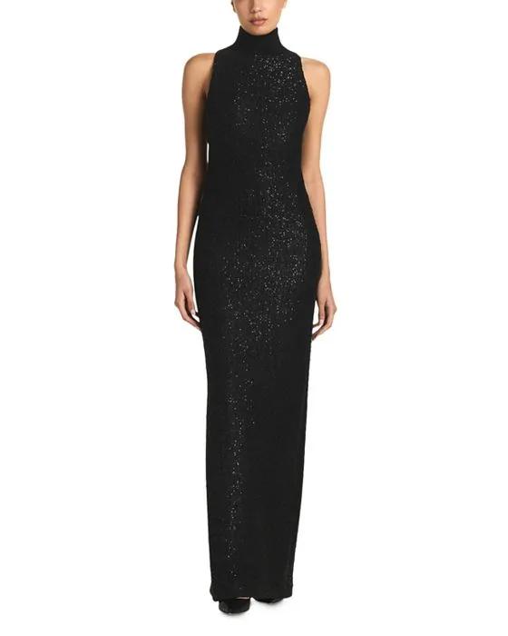 Sequined Knit Gown