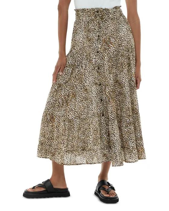 Serene Cheetah Crinkle Skirt